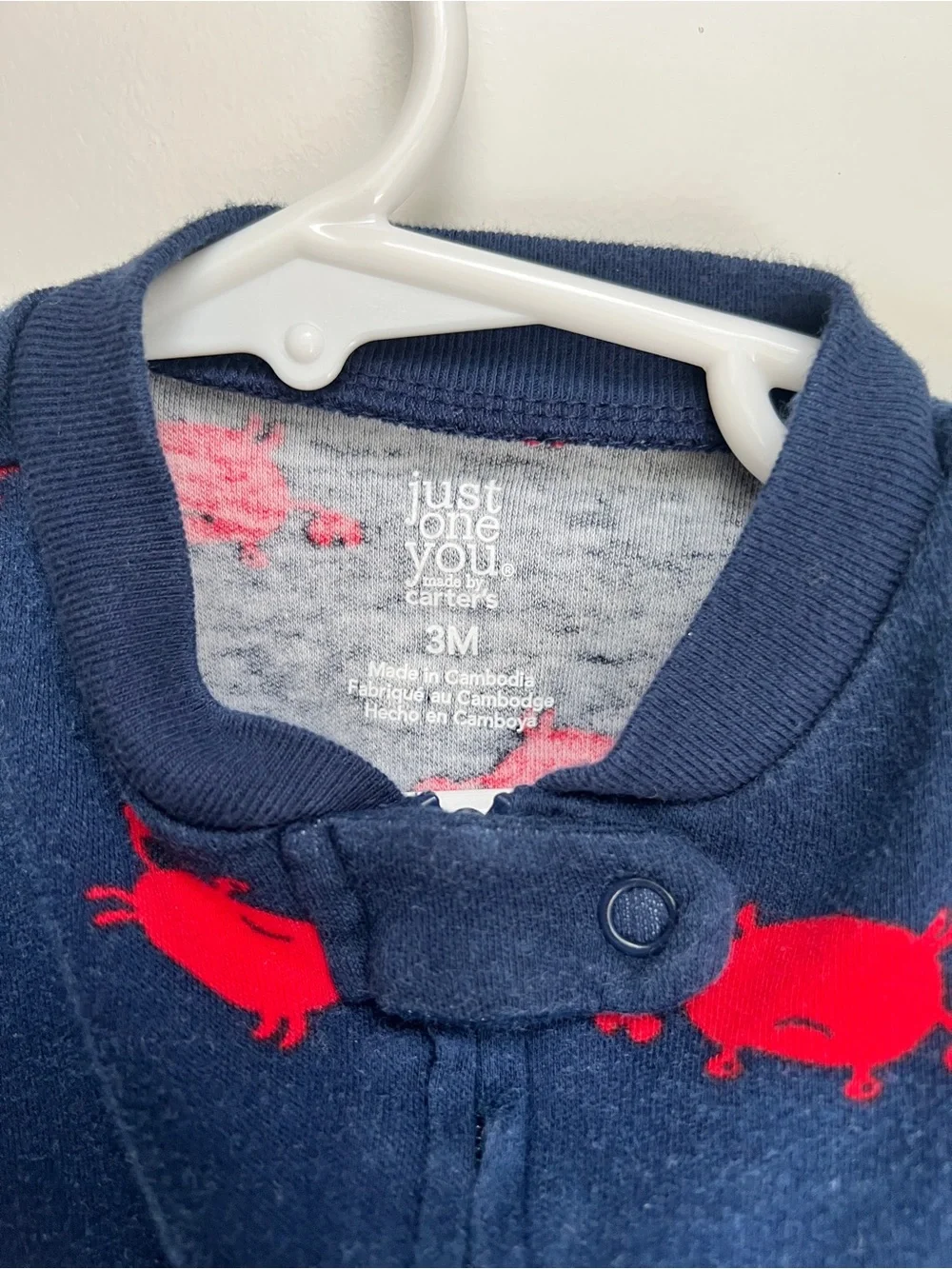 Carter’s Crab Footie Pajamas | 3 Months Nautical Sleeper